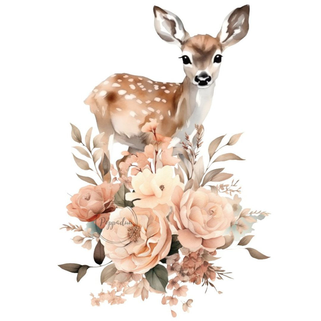 Cute deer, iron-on picture