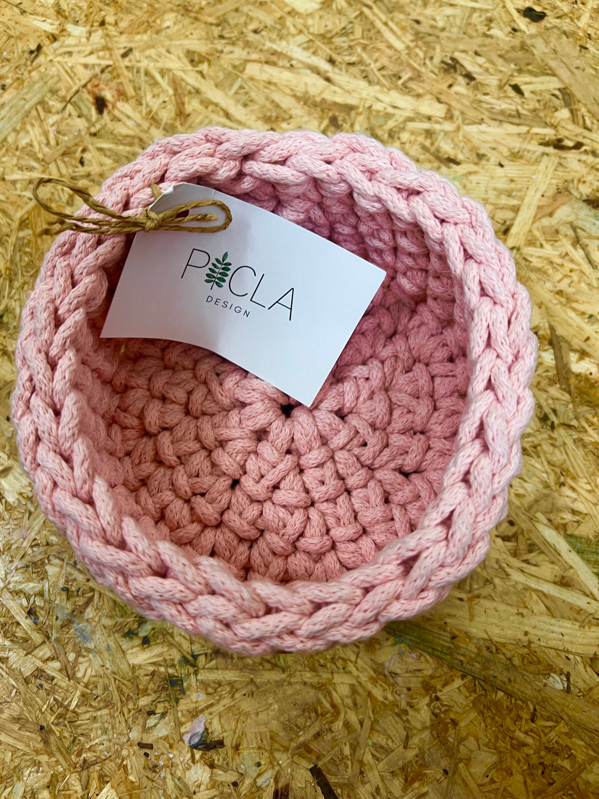 Decorative basket, crocheted (various colors)