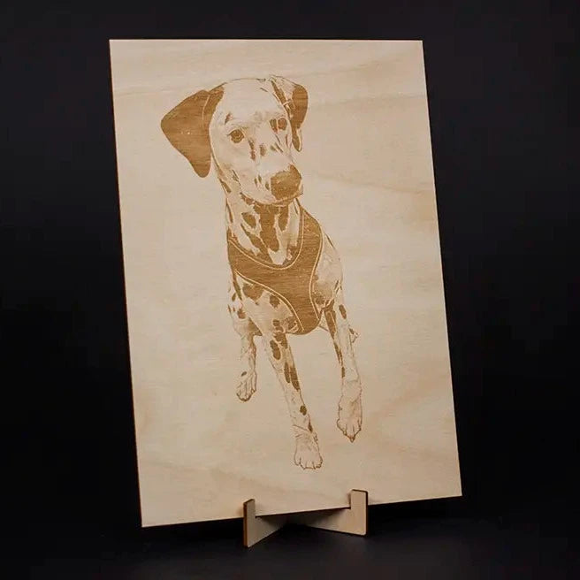 Engraved picture board of your pet, Order product (various sizes)