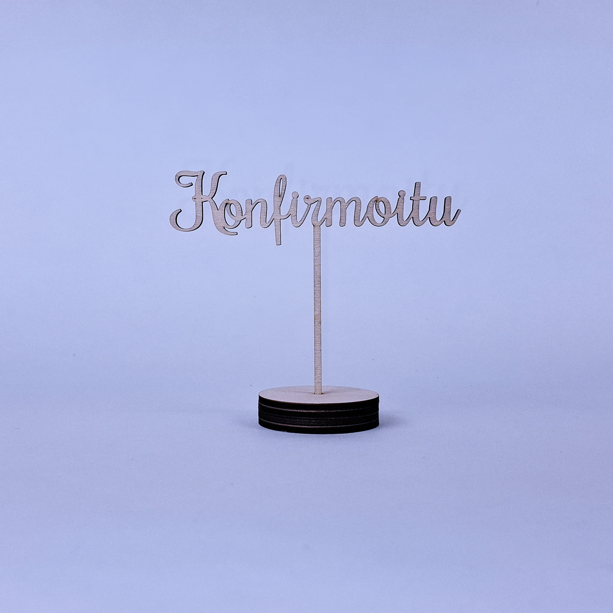Confirmed Cake Topper, Finnish Birch (various sizes)