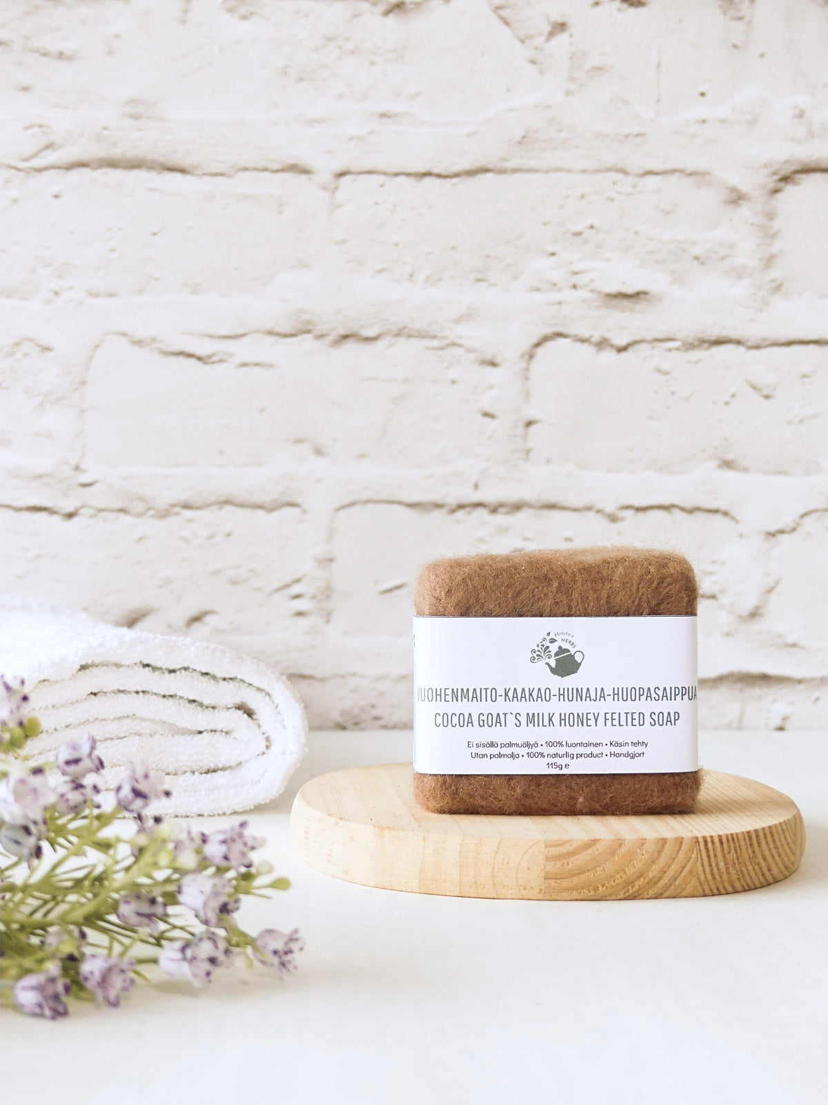 Vuohenmaito-kaakao-hunaja -huopasaippua, 50 g