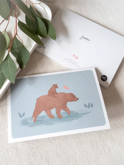 Papa Bear card, 2-part card