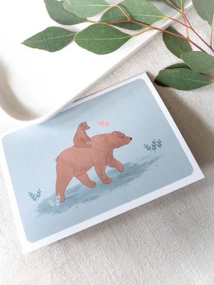 Papa Bear card, 2-part card