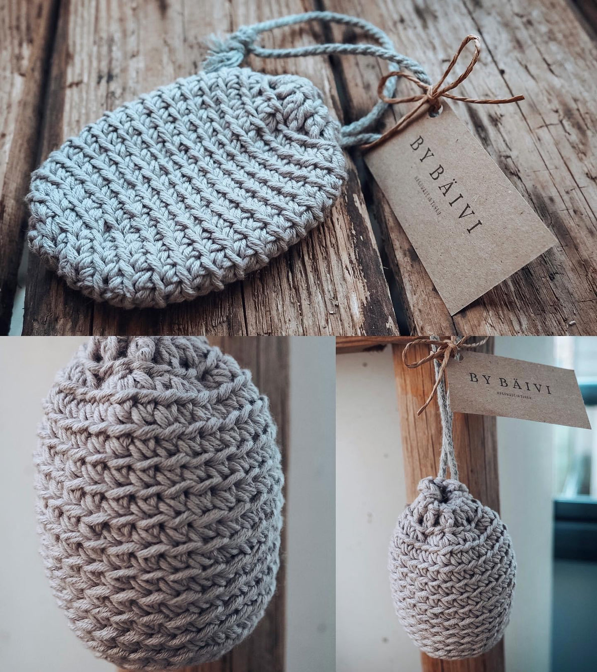 Crocheted fake wasp nest