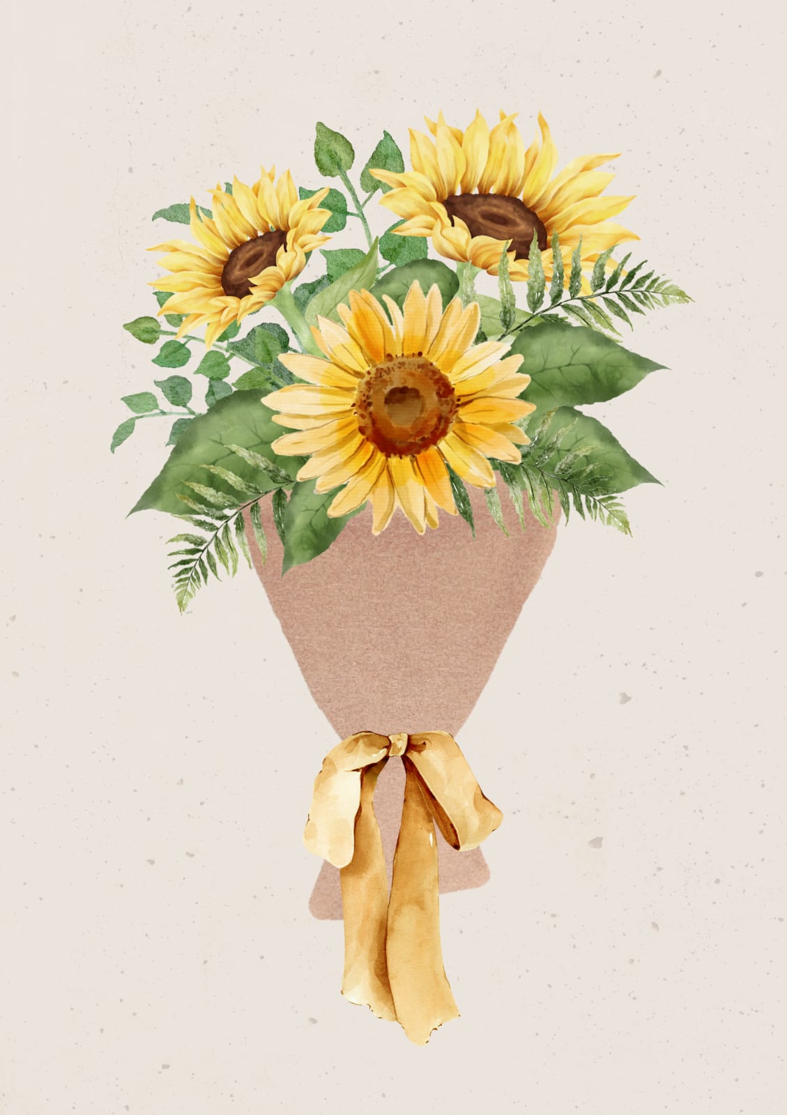 Sunflower postcard