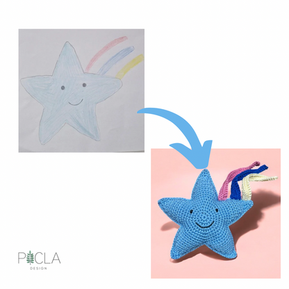 Self-designed plush toy, Plush toy from a drawing or photo (CUSTOM PRODUCT)