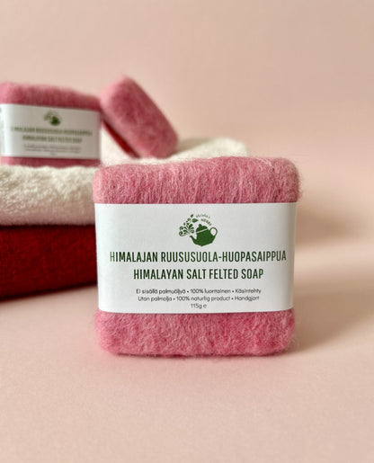 Himalayan Rose Salt Felt Soap, 50 g