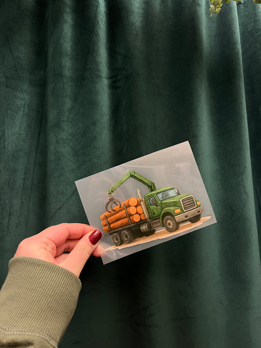 Vihreä tukkirekka, silityskuva