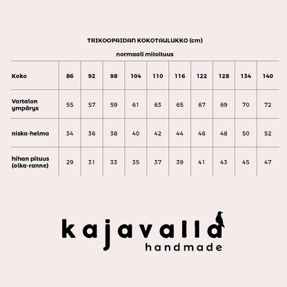 Space-paita, laadukas pitkähihainen trikoopaita (eri kokoja)