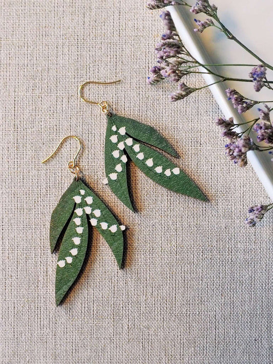 Lilli earrings, plywood earrings