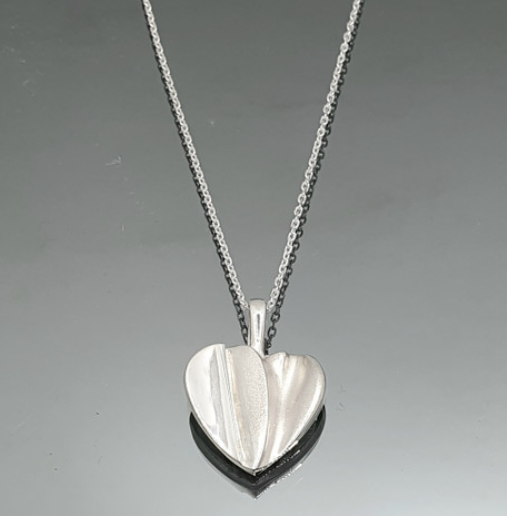 Sea of Love pendant, eco-silver