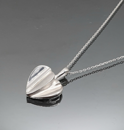 Sea of Love pendant, eco-silver