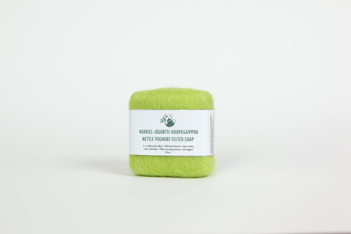 Nettle-yogurt-felt soap, 50 g