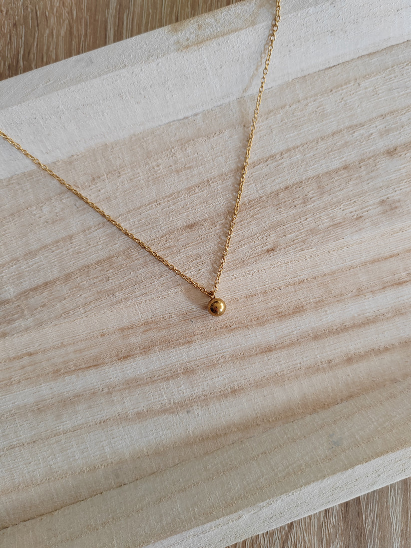 Ball necklace, stainless steel