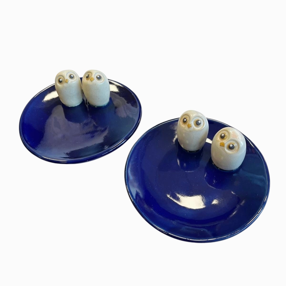 Owl coaster, ceramic (various colors)