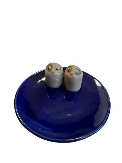 Owl coaster, ceramic (various colors)