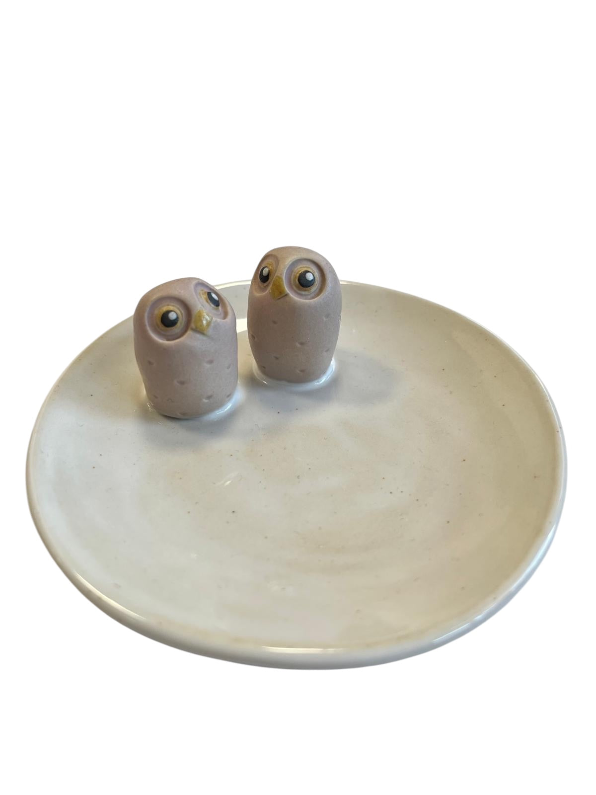 Owl coaster, ceramic (various colors)