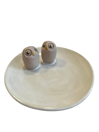 Owl coaster, ceramic (various colors)