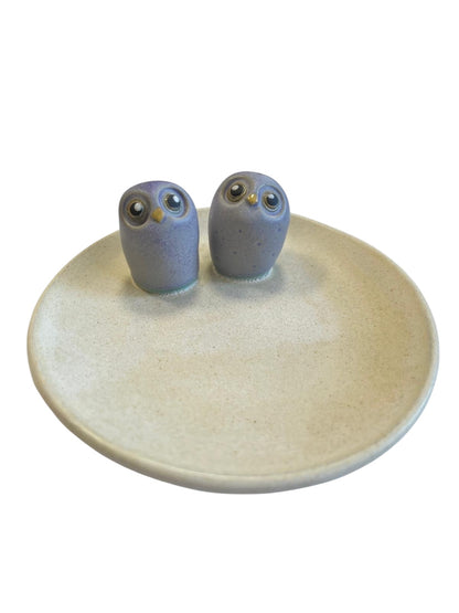 Owl coaster, ceramic (various colors)