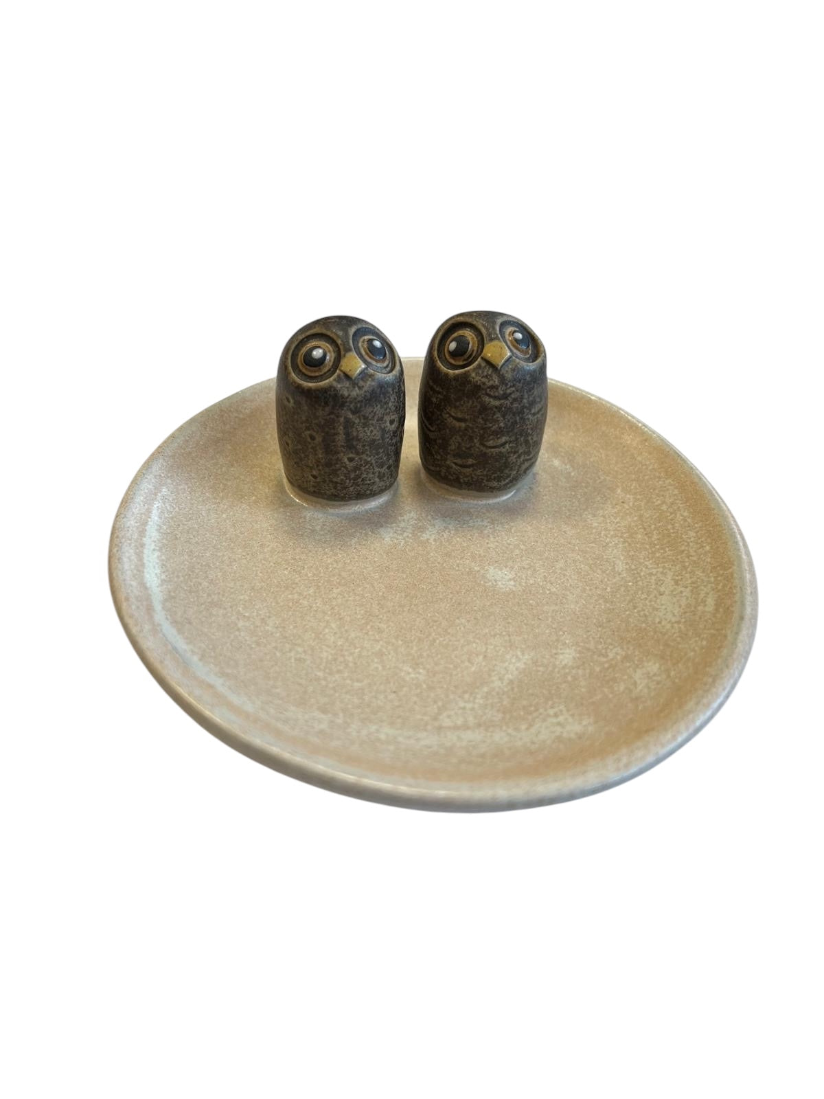 Owl coaster, ceramic (various colors)