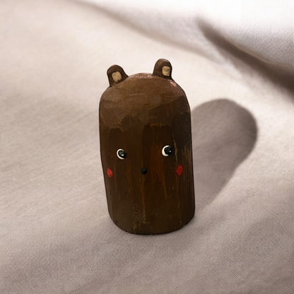 Wooden figure, teddy bear or bunny (various options)