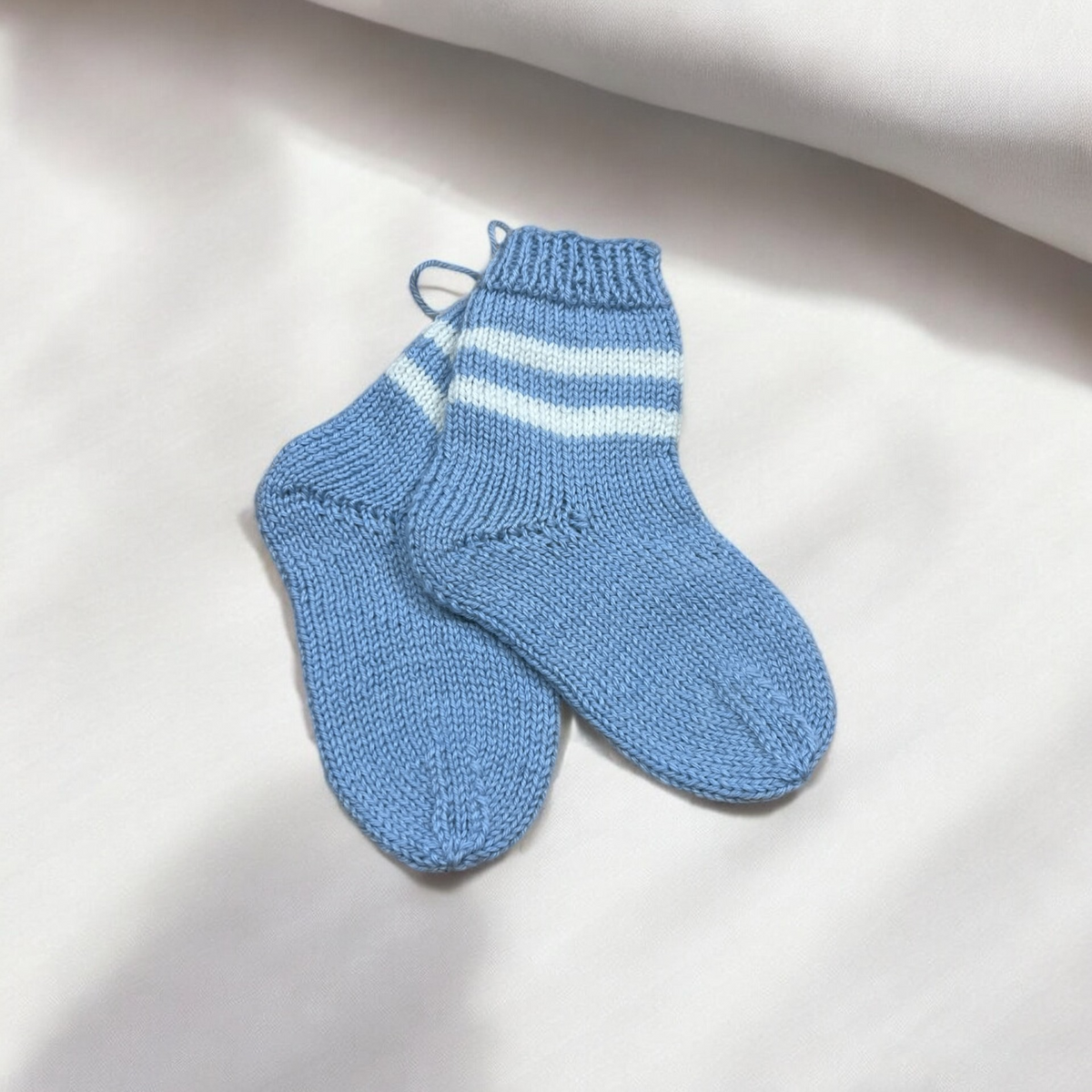 Striped baby socks, merino wool blend (various colors and sizes)