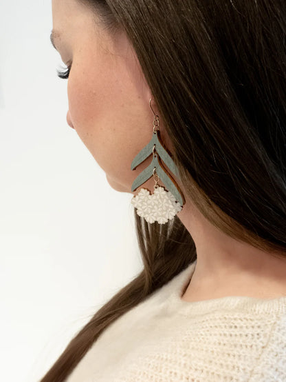 Sofia earrings, plywood swamp earrings