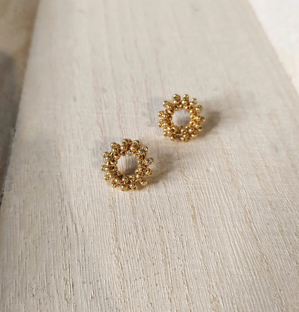 Lilli earrings, gold-plated brass (different colors)