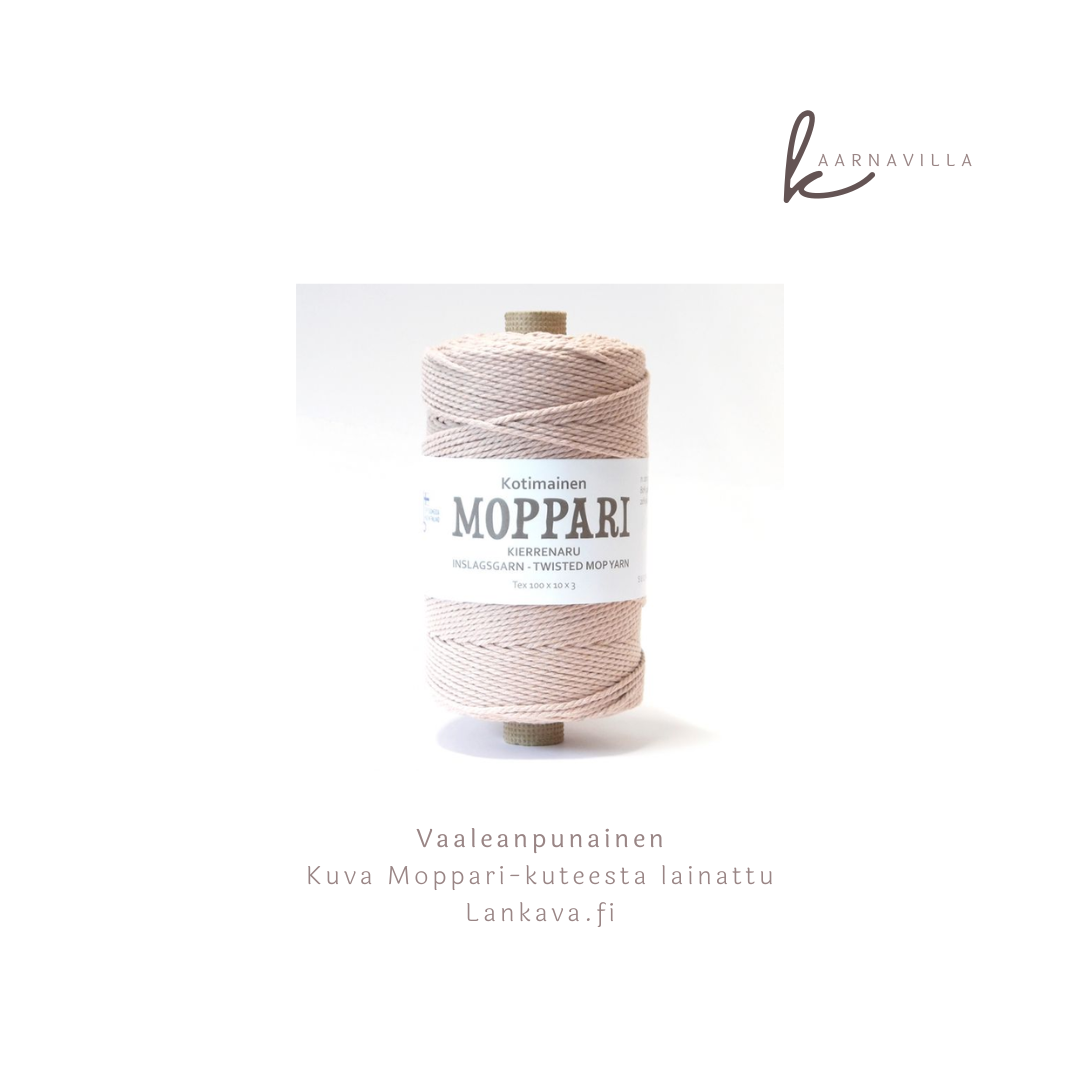 Diy macrame avaimenperä vaaleanpunainen Kaarnavillan verkkokaupassa