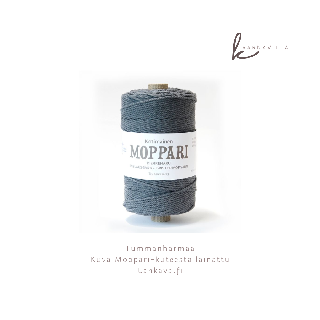 Diy macrame avaimenperä Kaarnavillan verkkokaupassa Tummanharmaa