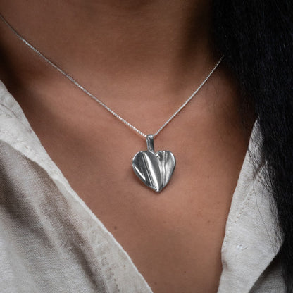 Sea of Love pendant, eco-silver